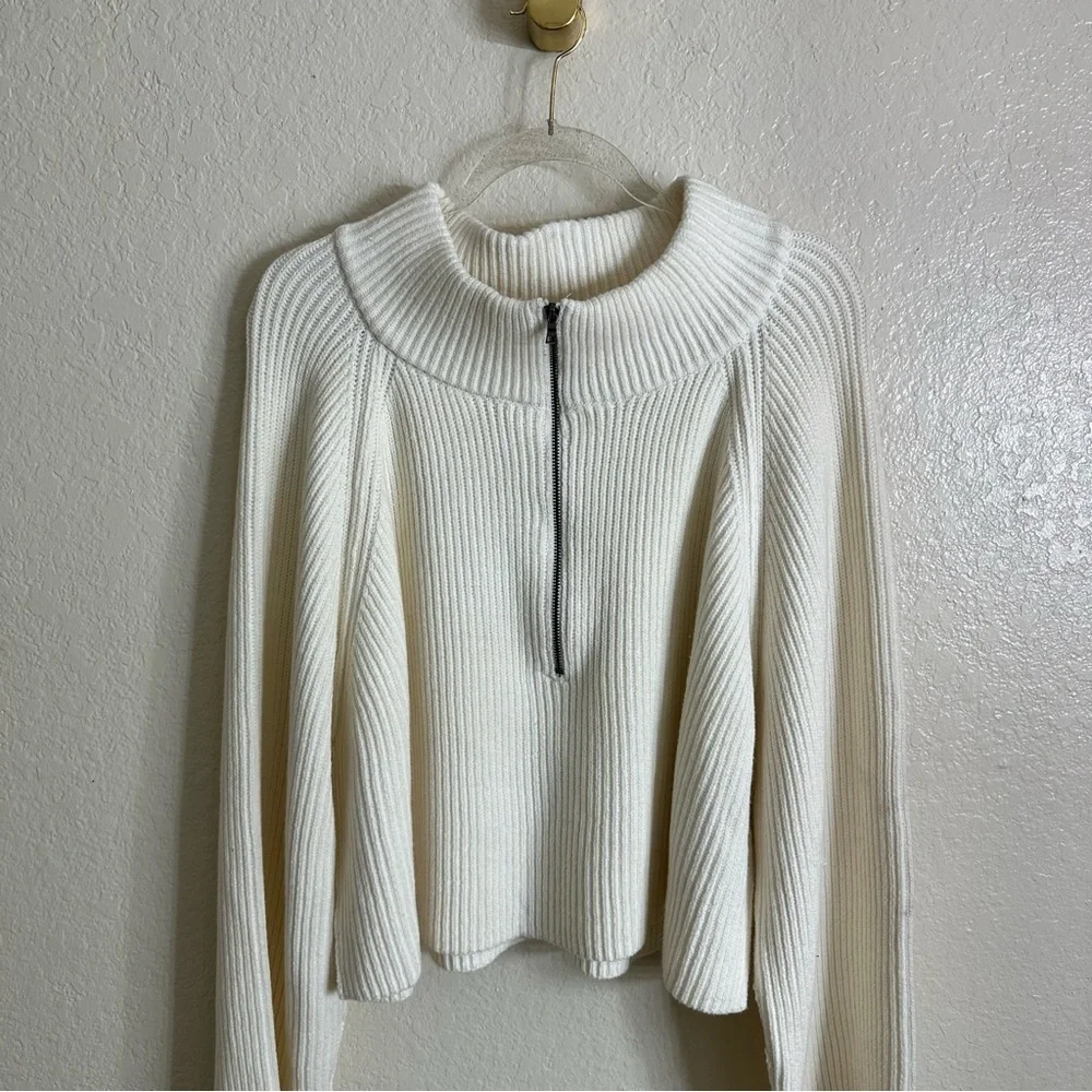 New free people Greta Half Zip sweater size XL